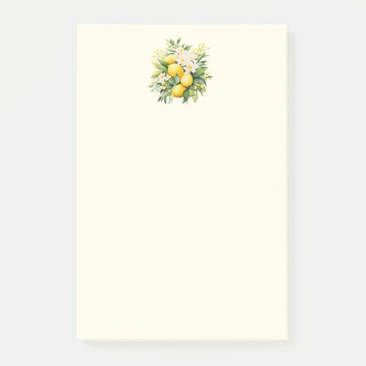 Post-it® Bouquet de Citron avec Fleurs Blanches (Devant)