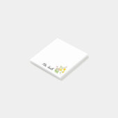 Post-it® Bouquet de fleurs de trèfle monogramme enseignant (Incliné)