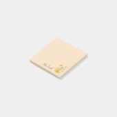Post-it® Bouquet de fleurs de trèfle monogramme enseignant (Incliné)