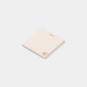 Post-it® Bouquet de fleurs rose clair simple personnalisé (Incliné)