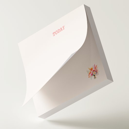 Post-it® Bouquet de fleurs rose clair simple personnalisé
