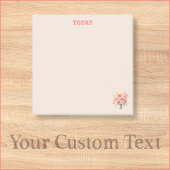Post-it® Bouquet de fleurs rose clair simple personnalisé