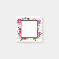 Bouquet de fleurs roses et coquelicots sur bandes