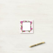 Post-it® Bouquet de fleurs roses et coquelicots sur bandes (Sur un bureau)