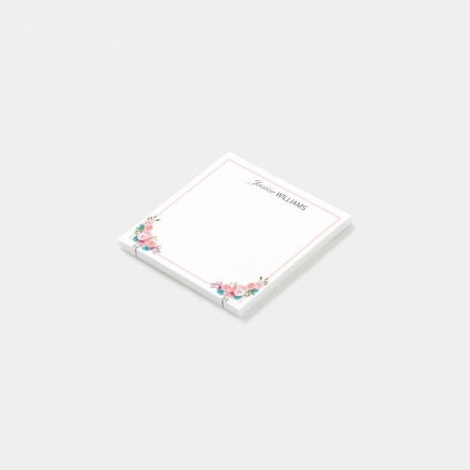 Post-it® Bouquet de rose douce (Incliné)