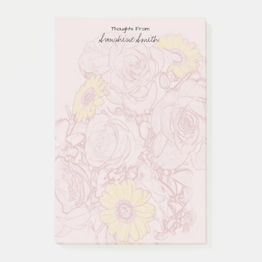 Post-it® Bouquet de Roses de marguerite sur mesure (Devant)