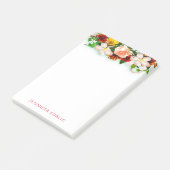 Post-it® Bouquet Fleur Aquarelle Floral Modèle élégant (Incliné)