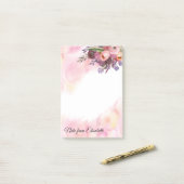 Post-it® Bouquet floral boho roux romantique (Sur un bureau)