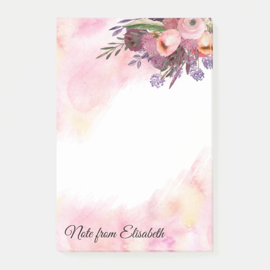 Post-it® Bouquet floral boho roux romantique (Devant)