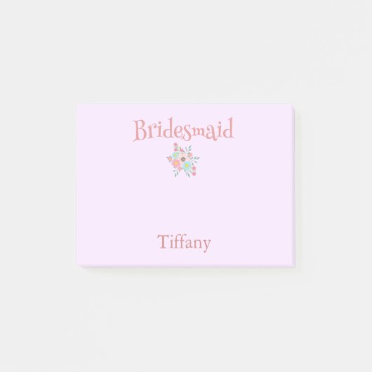 Post-it® Bouquet floral de la servante de Bridesmaid (Devant)