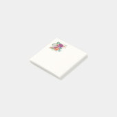 Post-it® Bouquet floral rose, orange et blanc (Incliné)