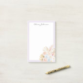 Post-it® Bouquet Floral Tropical Fleur Pretty Monogrammé (Sur un bureau)