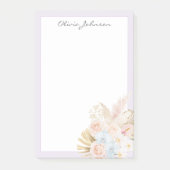 Post-it® Bouquet Floral Tropical Fleur Pretty Monogrammé (Devant)