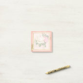 Post-it® Bouquet rose et rose blanche (Sur un bureau)