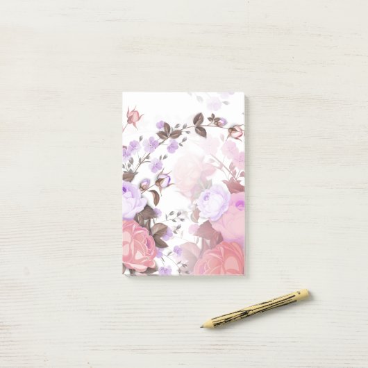 Post-it® Bouquets de Roses 5 (Sur un bureau)