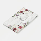 Post-it® Bourgogne Blush rose Floral Rustique (Incliné)