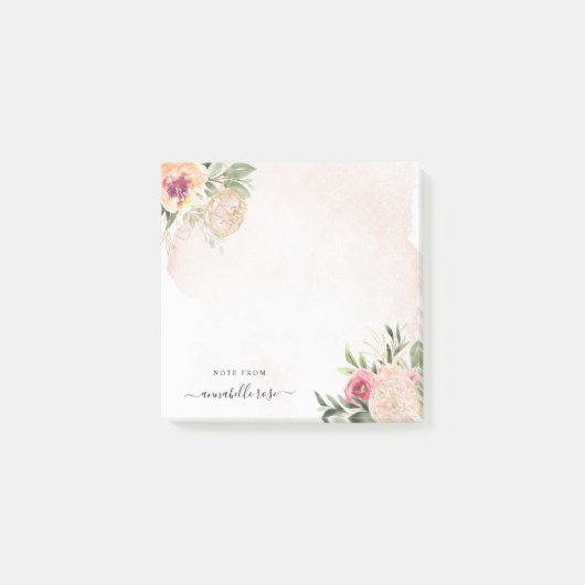 Post-it® Bourse de pivoine et d'or (Devant)