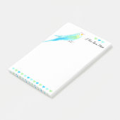 Post-it® Bouteille d'aquarelle bleu Whimsical (Incliné)