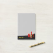 Post-it® Bouteille de sauce chaude (Sur un bureau)