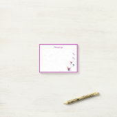 Post-it® Bouteille papillon Aquarelle Design personnalisé (Sur un bureau)