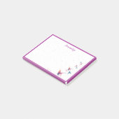 Post-it® Bouteille papillon Aquarelle Design personnalisé (Incliné)