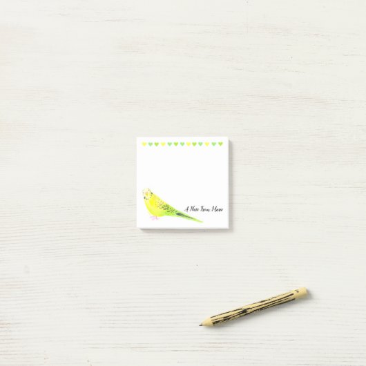 Post-it® Bouteille vert Jaune Whimsical (Sur un bureau)