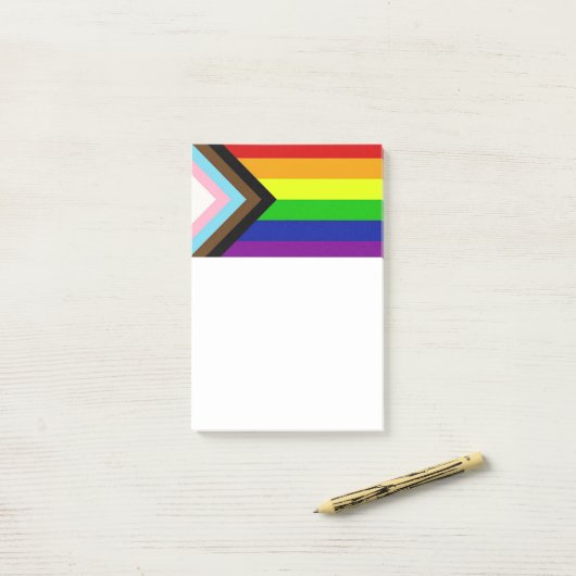 Post-it® Bouton Bouton Pride LGBTQ+ Notes post-it (Sur un bureau)