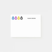 Post-it® Boutons d'encre couleur CMJN (Devant)