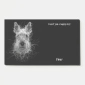 Post-it® Bouvier des Flandres Art Abstrait Nom du chien (Devant)