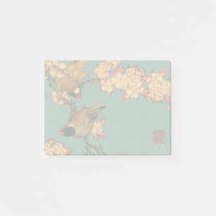 Post-it® Bouvreuil d'Hokusai et Cerisier Fleur Vintage Oise