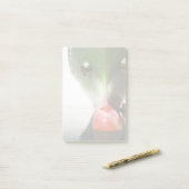 Post-it® Bow D'Un Navire De Marchandises Rouge Et Vert|Long (Sur un bureau)