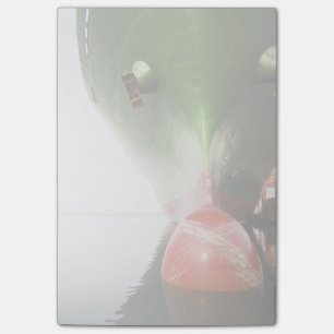 Post-it® Bow D'Un Navire De Marchandises Rouge Et Vert Long