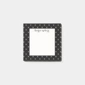 Post-it® Bow personnalisé noir et rose Script (Devant)