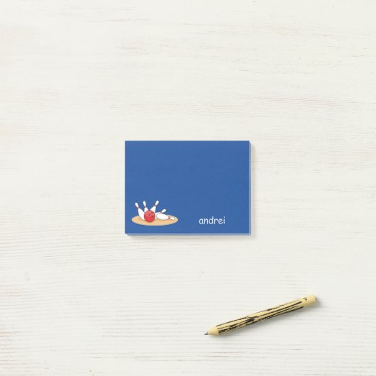 Post-it® Bowling Ball Stritles (Sur un bureau)