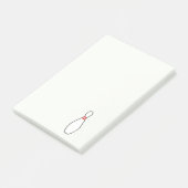 Post-it® Bowling orange simple d'illustration (Incliné)