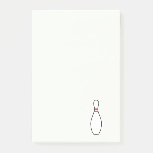 Post-it® Bowling orange simple d'illustration (Devant)