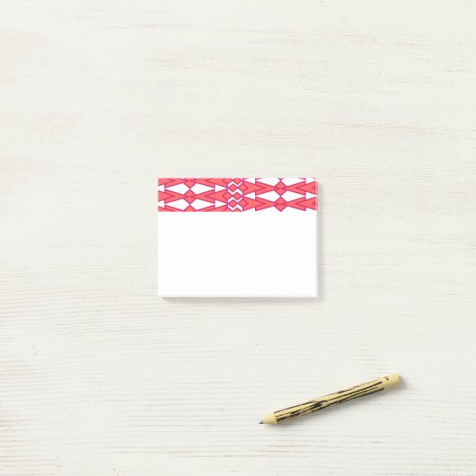 Post-it® Bowties rouges et roses (Sur un bureau)