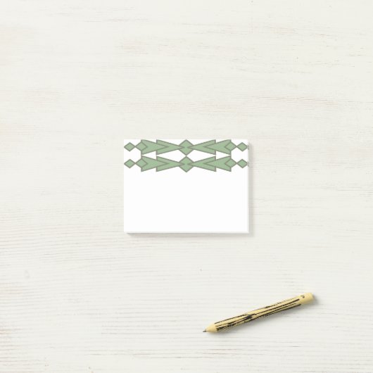 Post-it® Bowties vertes (Sur un bureau)