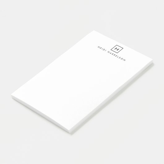 Post-it® BOX LOGO avec VOTRE INITIAL/MONOGRAM (Incliné)