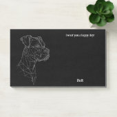 Post-it® Boxer Art Abstrait Nom du chien (Bureau)