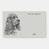 Post-it® Boykin Spaniel Art Abstrait Nom du chien (Devant)