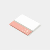 Post-it® Bracelet blanc et rose Juste une note Monogramme (Incliné)