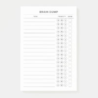Brain Dump Get It Done Priorité Organisateur Post-