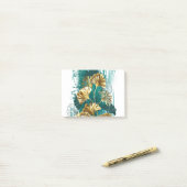 Post-it® Branche avec Feuilles d'or Ginko Biloba (Sur un bureau)