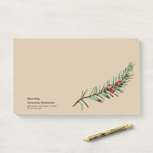 Post-it® Branche de l'arbre rustique Yew (Sur un bureau)