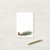 Post-it® Branche de pin avec pinecones (Sur un bureau)