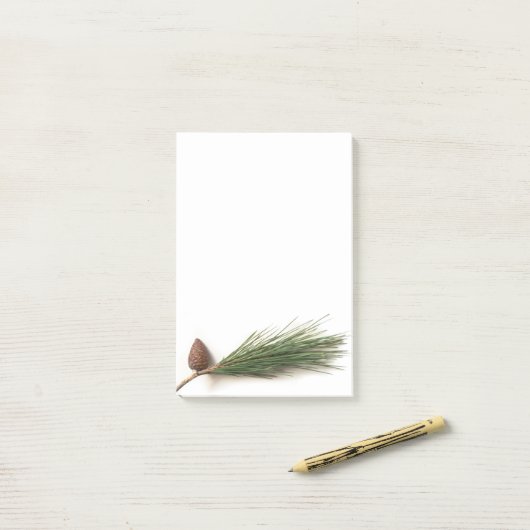 Post-it® Branche de pin avec pinecones (Sur un bureau)