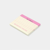 Post-it® Branches d'activité personnalisées professeur rose (Incliné)