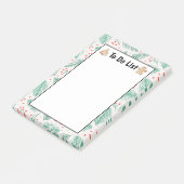 Post-it® Branches de pin de Noël dessinées à la main Green  (Incliné)
