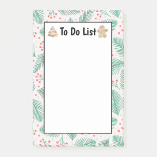 Post-it® Branches de pin de Noël dessinées à la main Green